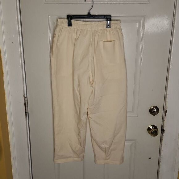 Coof andy cotton blend cream lightweight loose fit pants men'sm - Picture 3 of 3